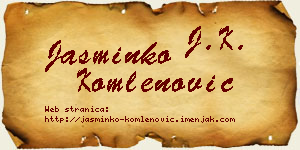 Jasminko Komlenović vizit kartica